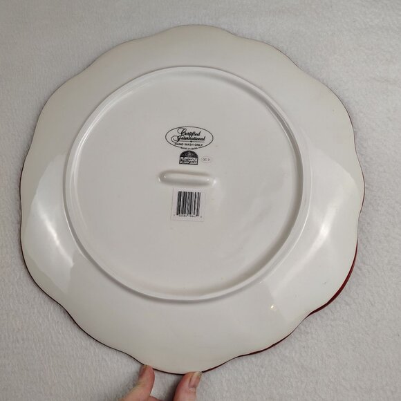 Susan Winget Holiday Serving Plate 12.5" x 13" Christmas Decor - Picture 2 of 7